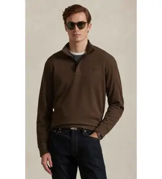 per uomo 710916638005 Maglione di lusso in maglia con cerniera marrone (XS), Casual, Cotone, Classico