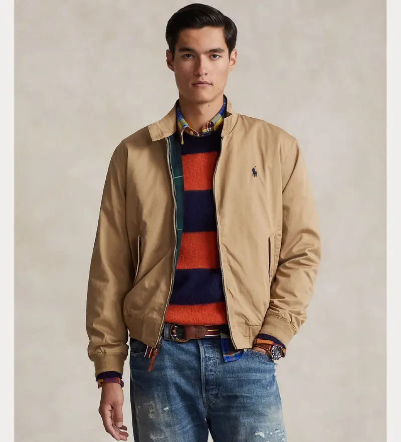 per uomo 710923261001 Giacca in twill beige (S), Casual, Cotone