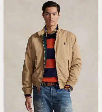 per uomo 710923261001 Giacca in twill beige (XXL), Casual, Cotone