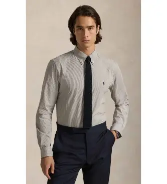 per uomo 710929346028 Camicia in popeline elasticizzato marrone su misura (XS), Casual, Cotone, Classico, Manica lunga