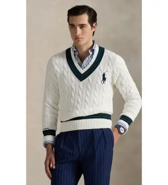 per uomo 710939585002 Maglia bianca di Wimbledon (S), Bianco, Casual, Cotone