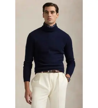 per uomo 710955907001 Maglione blu navy in lana e cotone (XS), Casual, Classico