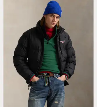 per uomo 710961163001 Polo sportiva trapuntata nera (S), Nero, Casual, Polister riciclato, Sostenibile