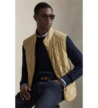 per uomo 710968118002 Il gilet trapuntato beige Hurston (S), Casual, Polister riciclato