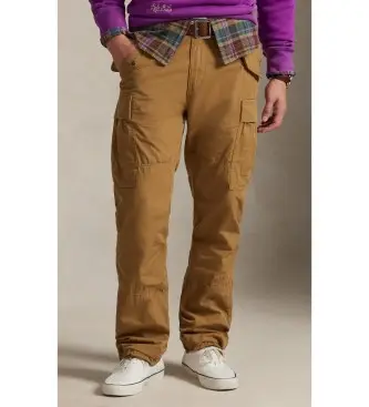 per uomo 710974518003 Pantaloni cargo in tela marrone Classic Fit (30/32), Casual, Cotone