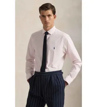 per uomo 710974534013 Camicia in popeline elasticizzato rosa su misura (S), Casual, Cotone, Classico, Manica lunga