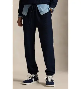 per uomo 710980335004 Pantaloni della tuta in pile waffle blu navy (S), Casual, Poliestere