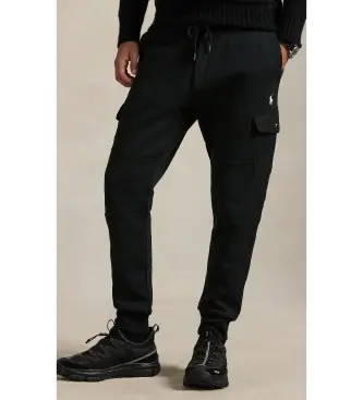 per uomo 710980340003 Pantaloni cargo neri in maglia doppia (XS), Nero, Casual, Sportivo, Cotone