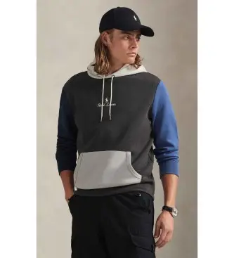 per uomo 710981373002 Felpa con cappuccio in maglia doppia grigio scuro (S), Casual, Cotone