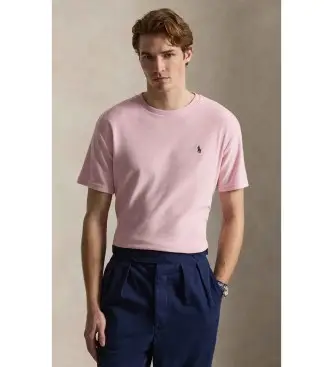 per uomo 710A12492002 T-shirt in spugna rosa dalla vestibilità classica (S), Casual, Cotone, Manica corta