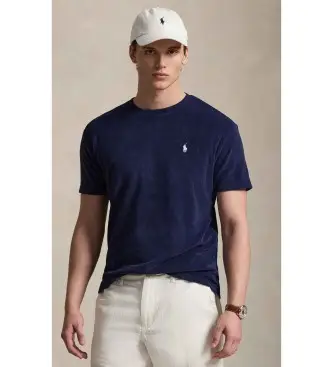 per uomo 710A12492005 T-shirt in spugna blu navy dalla vestibilità classica (L), Casual, Cotone, Manica corta