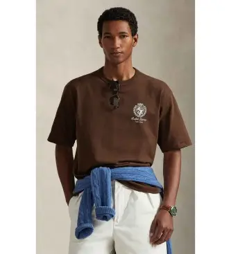 per uomo 710A13265004 T-shirt in jersey marrone dalla vestibilità rilassata (XS), Casual, Cotone, Manica corta