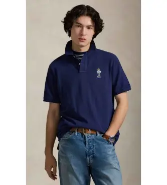 per uomo 710B14620001 Polo piqué Classic Fit con Polo Bear blu navy (M), Casual, Cotone, Manica corta