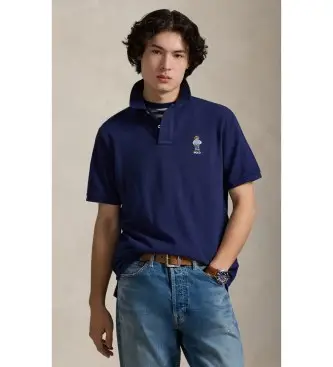 per uomo 710B14620001 Polo piqué Classic Fit con Polo Bear blu navy (S), Casual, Cotone, Manica corta