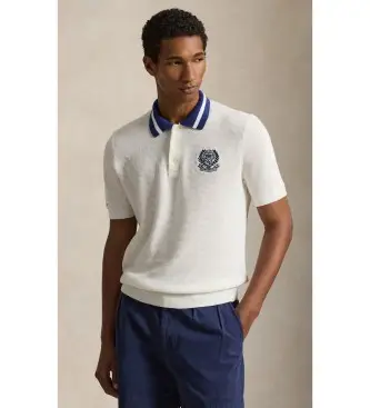 per uomo 710B16072001 Polo bianca di Wimbledon (S), Bianco, Casual, Cotone, Manica corta