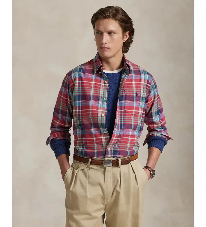 Polo Ralph Lauren Oxford Uomo Rosso 4058003