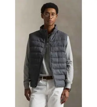 per uomo 710P01997001 Gilet di lino grigio Colden (S), Casual, Classico
