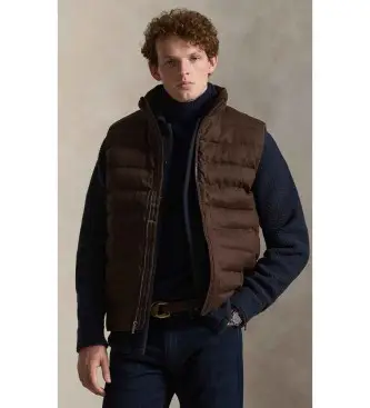 per uomo 710P01997002 Gilet di lino marrone Colden (S), Casual, Classico