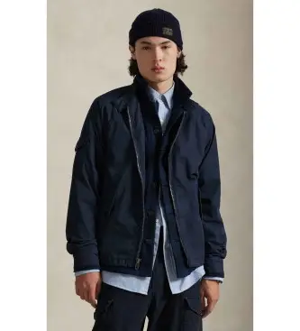 per uomo 710P02016002 Giacca in twill blu navy Aldrich (M), Casual, Cotone