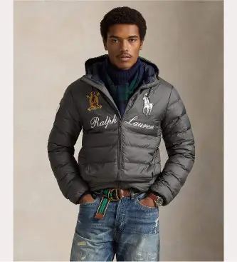 per uomo 710P02584002 Cappotto Colden Big Pony 20° anniversario color carbone (M), Casual, Grigio, Polister riciclato