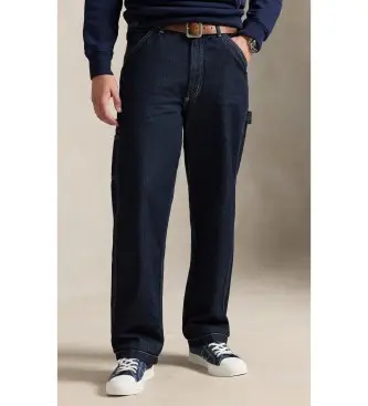 per uomo 710P02711001 Jeans da carpentiere Polo Dungaree Fit (32/32), Blu, Casual, Cotone, Denim