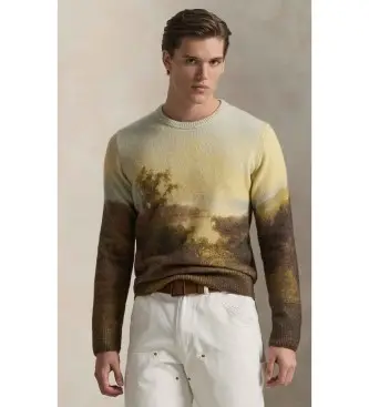 per uomo 710P03173001 Maglione multicolore "Hudson River Scene" (S), Casual, Lana, Classico
