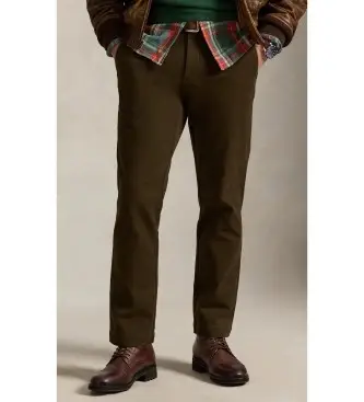 per uomo 710P03754002 Pantaloni chino elasticizzati marroni Manhasset (32/32), Marrone, Casual, Cotone, Classico