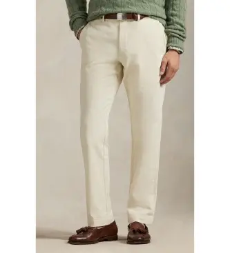 per uomo 710P03754004 Pantaloni chino elasticizzati beige Manhasset (33/32), Casual, Cotone, Classico