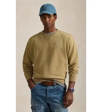 per uomo 710P05915003 Felpa in spugna beige dalla vestibilità rilassata (XS), Casual, Cotone