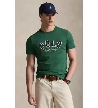 per uomo 710P07349003 Maglietta con logo Western verde (XS), Casual, Cotone, Manica corta