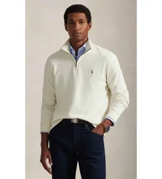 per uomo 710P07411004 Maglia a coste beige con cerniera corta (XL), Casual, Cotone, Classico Multicolore