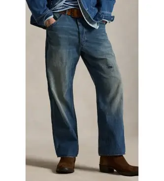 per uomo 710P08159001 Jeans da lavoro blu Cervere Classic Fit (31/34), Casual, Cotone, Denim