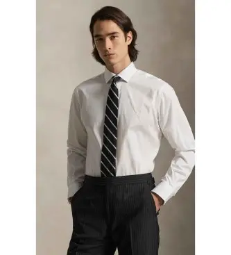 per uomo 712827063003 Camicia bianca in popeline su misura (14 4=37), Bianco, Casual, Cotone, Classico, Manica lunga