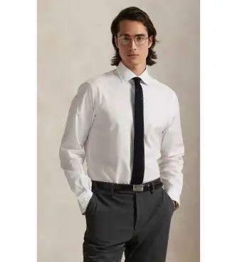 per uomo 712969015003 Camicia bianca testurizzata personalizzata (15=38), Bianco, Casual, Cotone, Classico, Manica lunga
