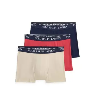 per uomo 714830299190 Set di 3 boxer classici in cotone nei colori beige, rosso e blu navy (S), Homewear
