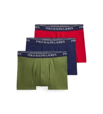 per uomo 714830299205 Set di 3 boxer classici in cotone nei colori blu navy, verde e rosso (S), Homewear
