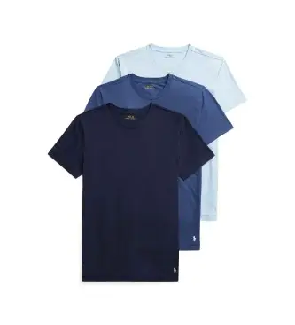 per uomo 714830304019 Confezione da 3 magliette blu girocollo (XXL), Homewear, Cotone, Manica corta, Navy