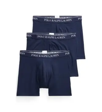 per uomo 714835887001 Set di 3 boxer in cotone blu navy (S), Homewear