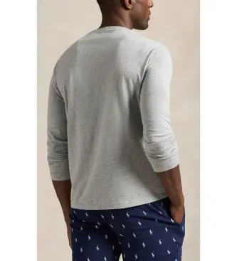 per uomo 714844759003 Camicia da notte in maglia di cotone grigio (S), Homewear, Manica lunga