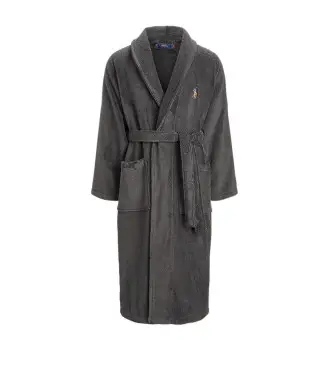 per uomo 714899683003 Accappatoio con collo a scialle in spugna grigia (S/M), Homewear, Grigio, Cotone