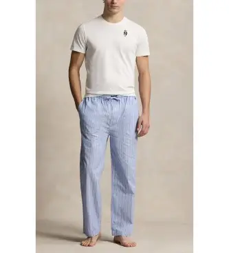 per uomo 714931645009 Pigiama in cotone con stampa Polo Bear bianca e blu (S), Bianco, Homewear, Manica corta