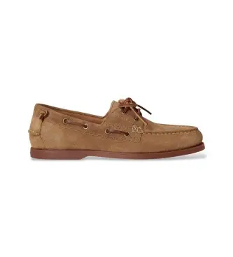 per uomo 803P07645001 Scarpe da barca in pelle scamosciata beige Merton (40), Basso, Camoscio, Stringhe, Casual, Classico