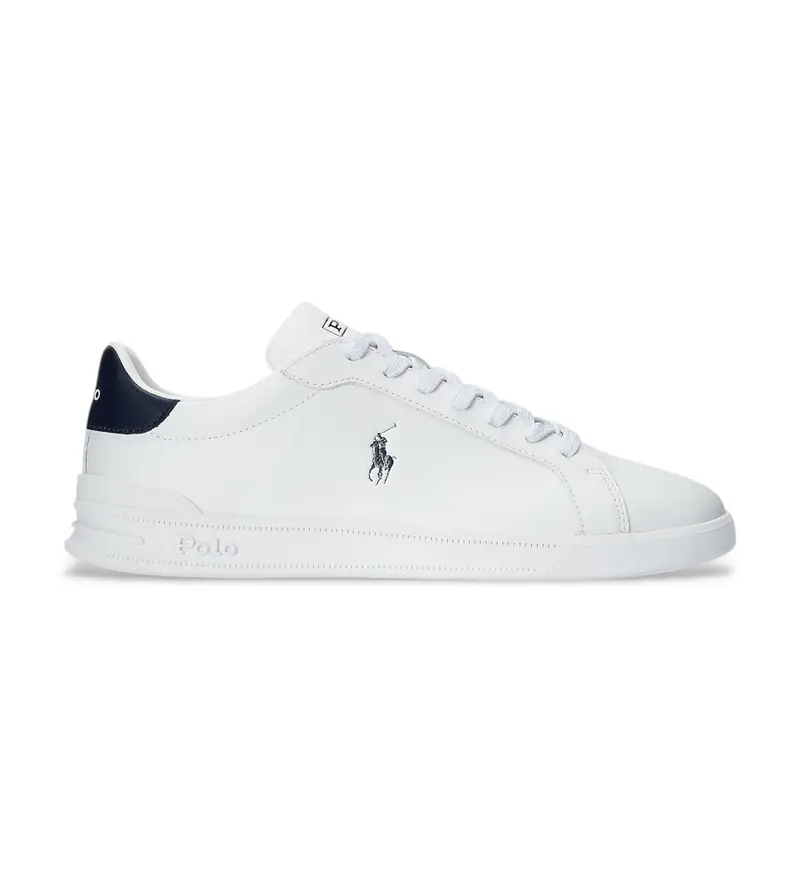 per uomo 809829824003 Sneakers in pelle blu navy Heritage Court II (44), Bianco, Basso, Stringhe, Casual