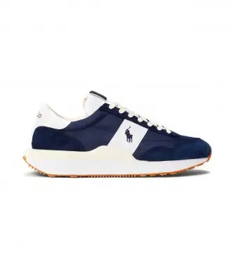 per uomo 809878008004 Sneaker Train 89 in pelle blu navy (45), Basso, Stringhe, Casual