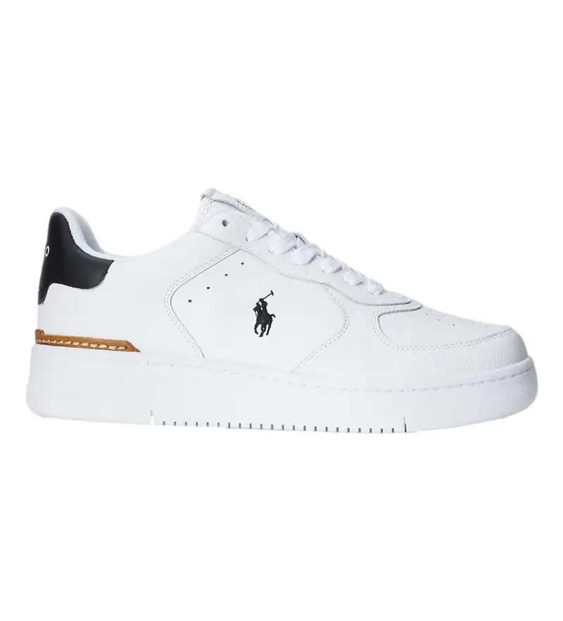 per uomo. 809891791003 Sneaker Court in pelle bianca (40), Bianco, Basso, Stringhe, Casual