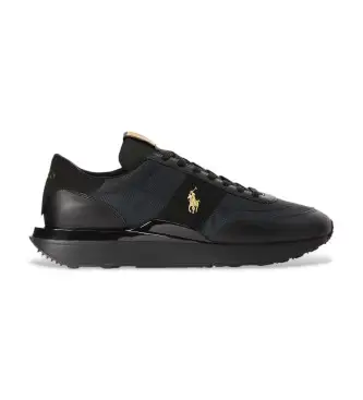 per uomo 809952269001 Sneakers in pelle nera Train 89 (44), Nero, Basso, Stringhe, Casual
