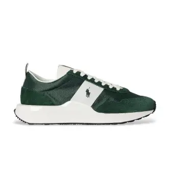 per uomo 809P07284001 Scarpe da ginnastica in pelle verde Train 89 (40), Basso, Stringhe, Casual