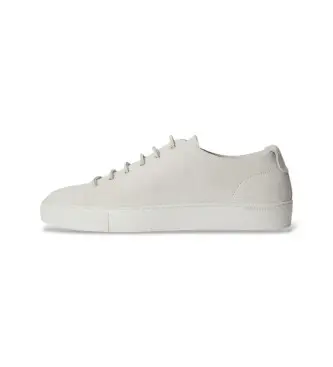 per uomo 809P07624003 Sneakers Jermain in pelle di vitello scamosciata bianco sporco (40), Basso, Camoscio, Stringhe, Cas