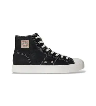 per uomo 809P07628003 Sneakers alte Ayers in tela nera (40), Nero, Tessuto, Basso, Stringhe, Casual
