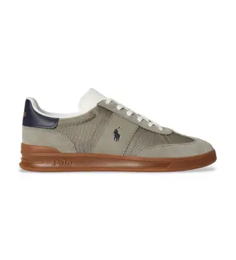 per uomo 809P09761003 Sneakers Heritage Aera in pelle grigia (40), Basso, Stringhe, Casual, Grigio